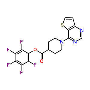 Pentafluorophenyl 1-thieno[3,2-d]pyrimidin-4-ylpiperidine-4-carboxylate Structure,916766-92-2Structure