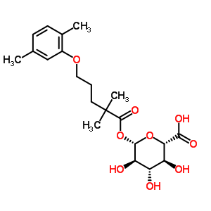 二甲苯氧庚酸-Β-D-葡糖苷酸結(jié)構(gòu)式_91683-38-4結(jié)構(gòu)式