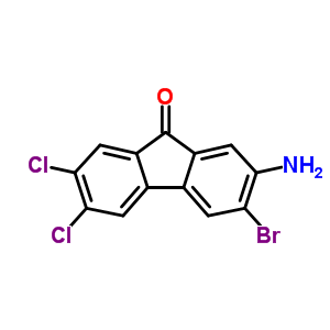 2-Amino-3-bromo-6,7-dichloro-fluoren-9-one Structure,91693-17-3Structure