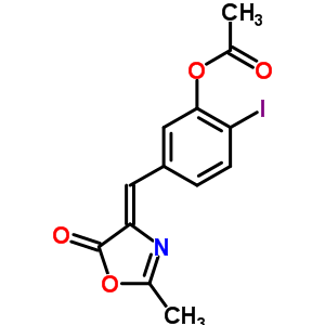 4-(4-Acetoxy-3-iodobenzal)-2-methyl-5-oxazolone Structure,91719-58-3Structure