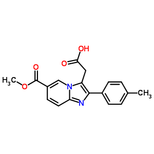 6-(Methoxycarbonyl)-2-(4-methylphenyl)imidazo[1,2-a]pyridine-3-acetic acid Structure,917252-80-3Structure