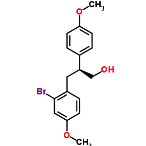 (S)-3-(2-溴-4-甲氧基苯基)-2-(4-甲氧基苯基)丙烷-1-醇結(jié)構(gòu)式_917379-11-4結(jié)構(gòu)式