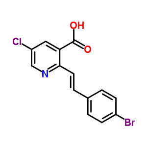 (E)-2-(4-bromostyryl)-5-chloronicotinic acid Structure,917942-73-5Structure