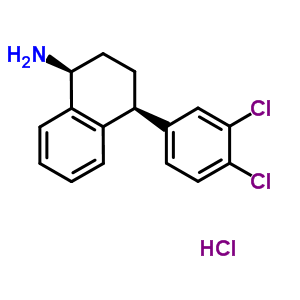 (1S,4s)-4-(3,4-dichlorophenyl)-1,2,3,4-tetrahydro-1-naphthalenamine hydrochloride (1:1) Structure,91797-57-8Structure