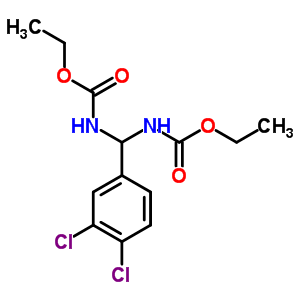 Ethyl n-[(3,4-dichlorophenyl)-(ethoxycarbonylamino)methyl]carbamate Structure,91820-48-3Structure