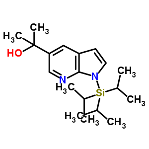 α,α-二甲基-1-[三(1-甲基乙基)硅酯]-1H-吡咯并[2,3-b]吡啶-5-甲醇結(jié)構(gòu)式_918523-63-4結(jié)構(gòu)式