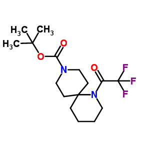 1,9-Diazaspiro[5.5]undecane-9-carboxylic acid, 1-(2,2,2-trifluoroacetyl)-, 1,1-dimethylethyl ester Structure,918896-27-2Structure