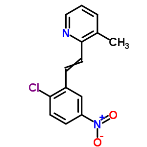 2-[2-(2-Chloro-5-nitro-phenyl)ethenyl]-3-methyl-pyridine Structure,92102-81-3Structure