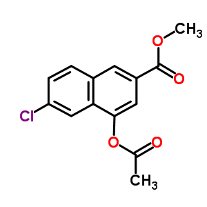 4-(Acetyloxy)-6-chloro-2-naphthalenecarboxylic acid methyl ester Structure,92103-29-2Structure