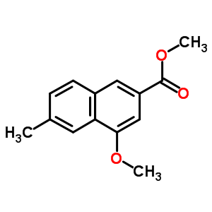 4-Methoxy-6-methyl-2-naphthalenecarboxylic acid methyl ester Structure,92190-56-2Structure