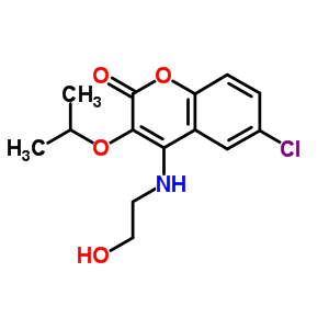 6-Chloro-4-(2-hydroxyethylamino)-3-propan-2-yloxy-chromen-2-one Structure,92297-93-3Structure