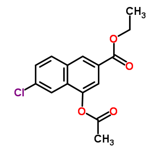 4-(Acetyloxy)-6-chloro-2-naphthalenecarboxylic acid ethyl ester Structure,92435-75-1Structure