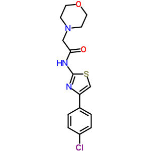 4-Morpholineacetamide, {n-[4-(4-chlorophenyl)-2-thiazolyl]-} Structure,92494-47-8Structure