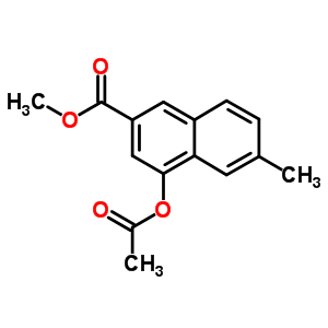 4-(Acetyloxy)-6-methyl-2-naphthalenecarboxylic acid methyl ester Structure,92549-64-9Structure