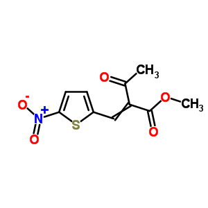 Butanoic acid,2-[(5-nitro-2-thienyl)methylene]-3-oxo-, methyl ester Structure,92565-36-1Structure