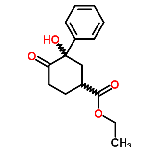 Cyclohexanecarboxylicacid, 3-hydroxy-4-oxo-3-phenyl-, ethyl ester Structure,92582-06-4Structure