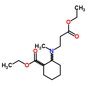 Cyclohexanecarboxylicacid, 2-[(3-ethoxy-3-oxopropyl)methylamino]-, ethyl ester Structure,92793-31-2Structure