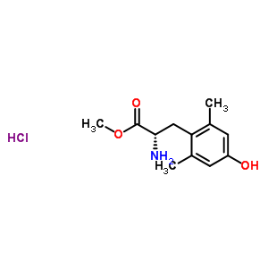 (S)-2,6-二甲基酪氨酸甲酯鹽酸鹽結構式_928138-99-2結構式