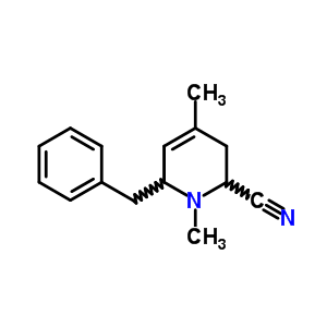 6-Benzyl-1,4-dimethyl-3,6-dihydro-2h-pyridine-2-carbonitrile Structure,92869-82-4Structure