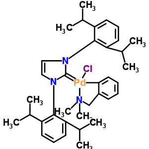 Chloro[[1,3-bis(2,6-diisopropylphenyl)imidazol-2-ylidene](n,n-dimethylbenzylamine)palladium(ii)] (this product is unavailable for selling domestically in u.s.) Structure,930796-10-4Structure