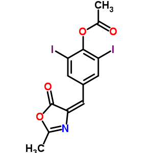 4-[[4-(Acetyloxy)-3,5-diiodophenyl]methylene]-2-methyl-5(4h)-oxazolone Structure,93087-37-7Structure