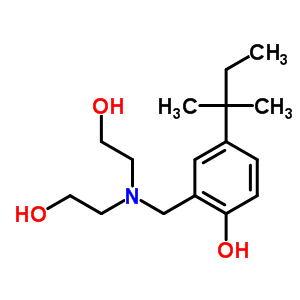 Phenol,2-[[bis(2-hydroxyethyl)amino]methyl]-4-(1,1-dimethylpropyl)-, hydrochloride(1:1) Structure,93160-75-9Structure