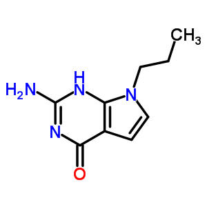 4H-pyrrolo[2,3-d]pyrimidin-4-one,2-amino-3,7-dihydro-7-propyl- Structure,93263-27-5Structure