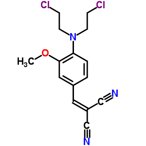 Propanedinitrile, 2-[[4-[bis(2-chloroethyl)amino]-3-methoxyphenyl]methylene]- Structure,93537-07-6Structure