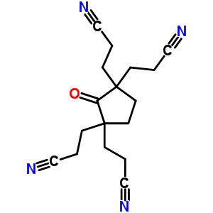 3-[1,3,3-Tris(2-cyanoethyl)-2-oxo-cyclopentyl]propanenitrile Structure,93726-12-6Structure