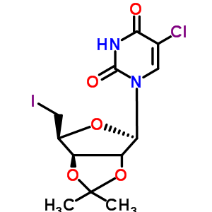 5’-Deoxy-5’-iodo-2’,3’-o-isopropylidene-5-chlorouridine Structure,94048-47-2Structure