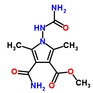 Methyl 4-carbamoyl-1-(carbamoylamino)-2,5-dimethyl-pyrrole-3-carboxylate Structure,94126-57-5Structure