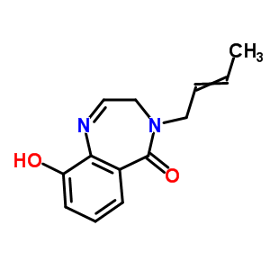 5H-1,4-benzodiazepin-5-one,4-(2-buten-1-yl)-3,4-dihydro-9-hydroxy- Structure,94295-81-5Structure