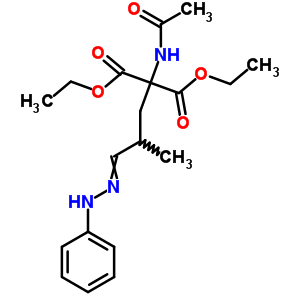 Diethyl 2-acetamido-2-[2-methyl-3-(phenylhydrazinylidene)propyl]propanedioate Structure,94440-21-8Structure