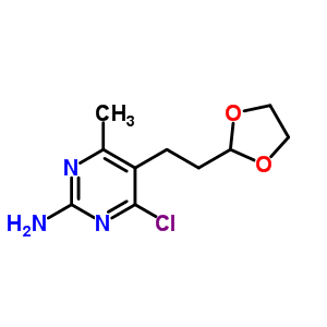 2-Pyrimidinamine,4-chloro-5-[2-(1,3-dioxolan-2-yl)ethyl]-6-methyl- Structure,94466-31-6Structure