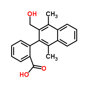 Benzoic acid,2-[3-(hydroxymethyl)-1,4-dimethyl-2-naphthalenyl]- Structure,94549-42-5Structure