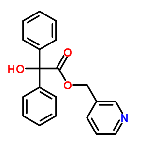 Pyridin-3-ylmethyl 2-hydroxy-2,2-diphenyl-acetate Structure,94623-70-8Structure