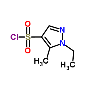 1-乙基-5-甲基-1H-吡唑-4-磺酰氯結構式_957261-55-1結構式